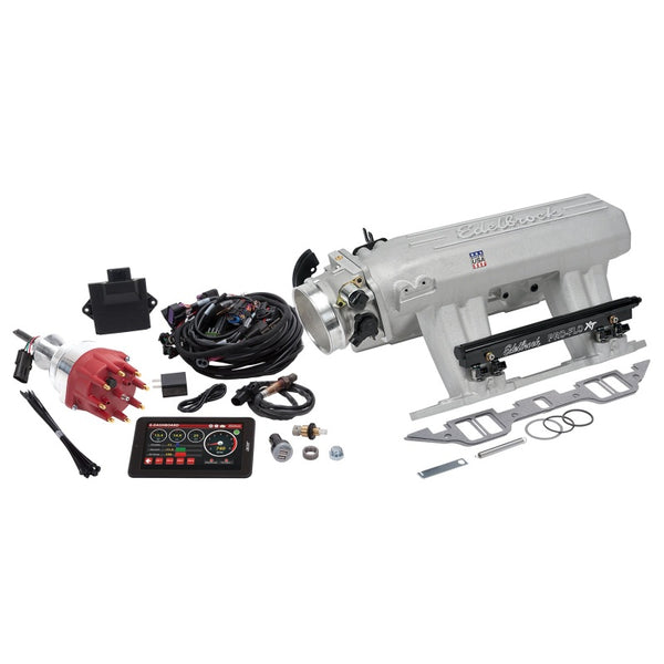 Edelbrock Système EFI Pro Flo 4 XT à injection séquentielle par orifice BB Chrysler RB 413-440ci 625 ch max 35lb/hr - fini satiné