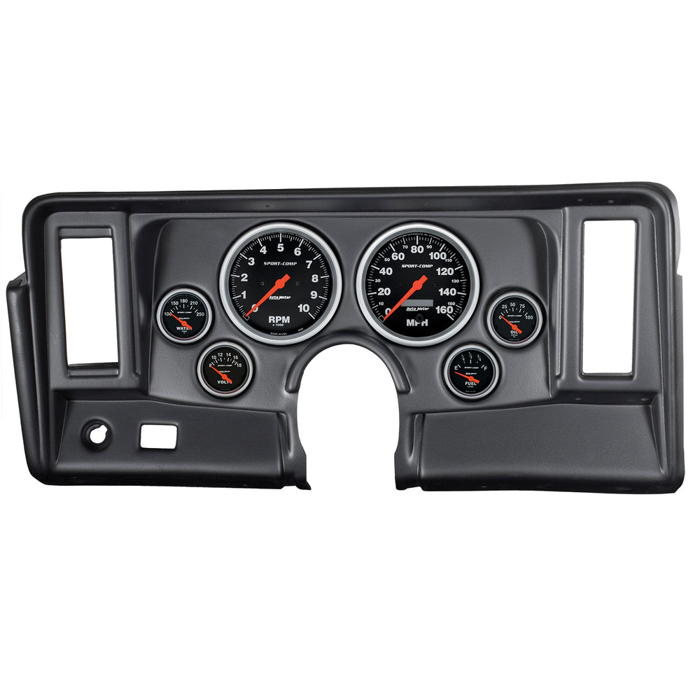 AutoMeter Direct Fit Dash Kit, Nova 69-76, Tach/MPH/Fuel/Oilp/Wtmp/Volt, Sport-Comp