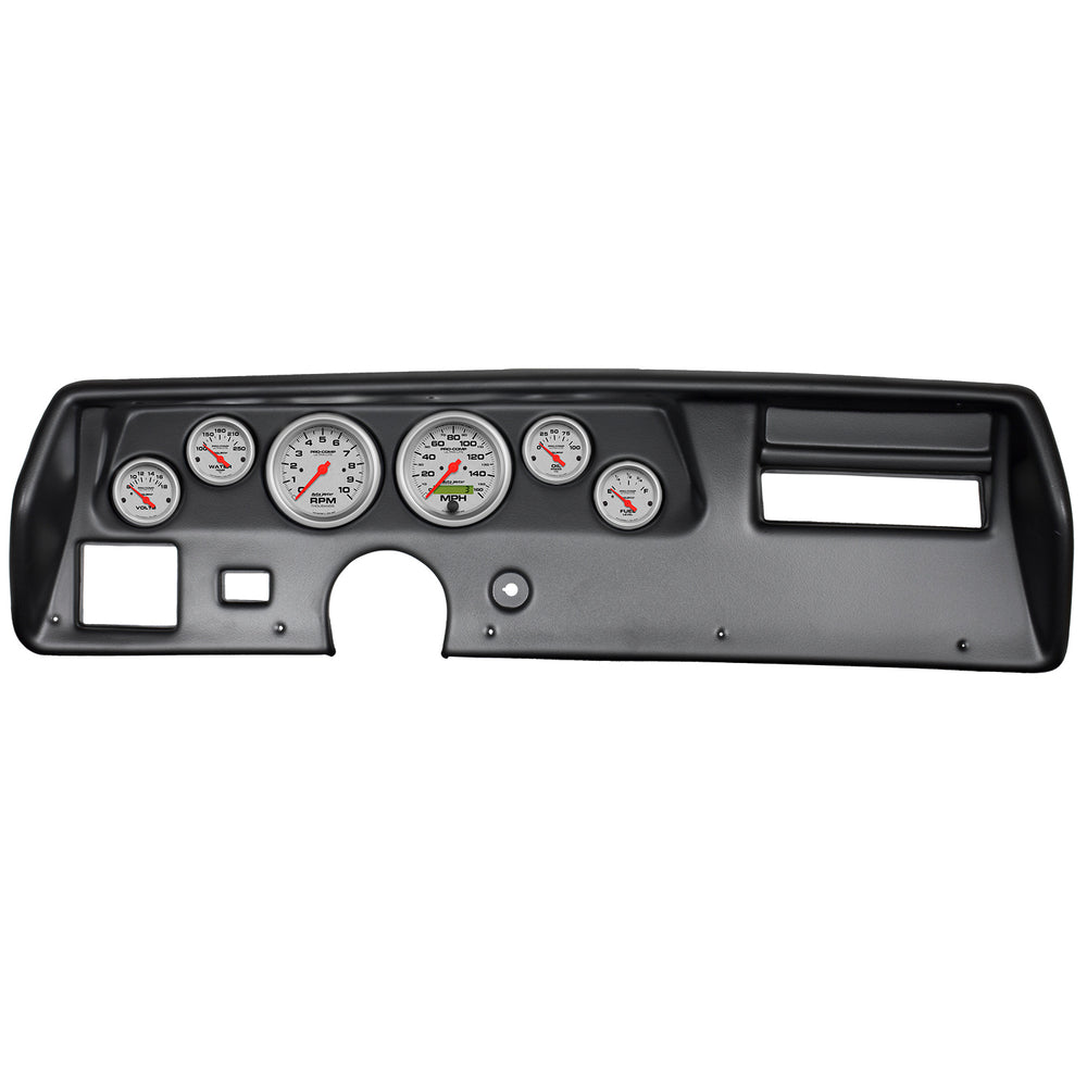 AutoMeter 6 Gauge Direct-Fit Dash Kit, Chevelless/Elcamino/Monte 70-72, Ultra-Lite