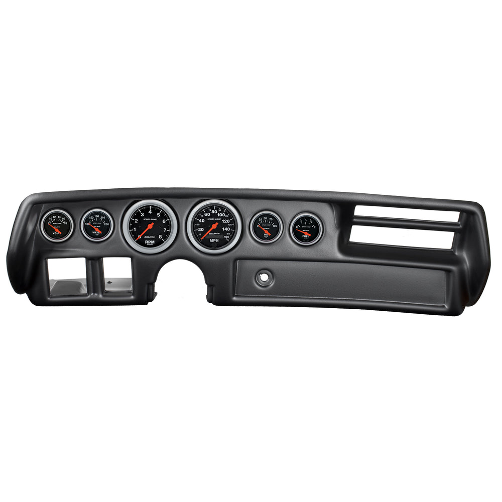 AutoMeter 6 Gauge Direct-Fit Dash Kit, Chevelle / EL Camino / Malibu 70-72, Sport-Comp