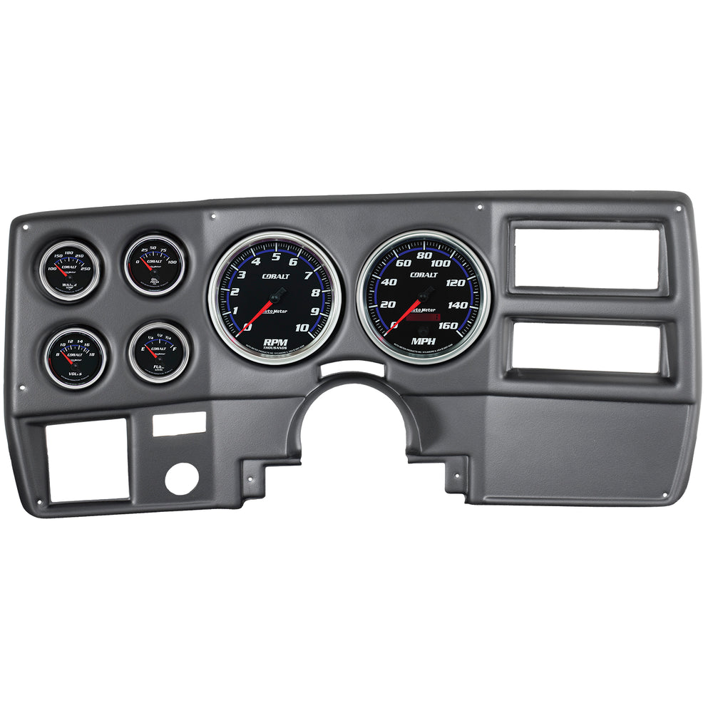 AutoMeter 6 Gauge Direct-Fit Dash Kit, Chevy Truck / Suburban 73-83, Cobalt