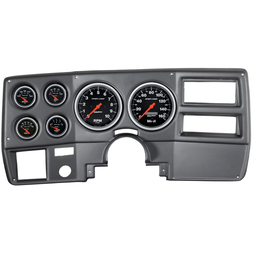 AutoMeter 6 Gauge Direct-Fit Dash Kit, Chevy Truck / Suburban 73-83, Sport-Comp