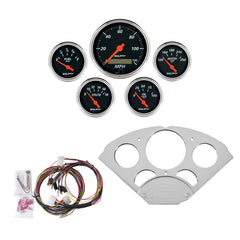 AutoMeter Direct Fit Dash Kit, Chevy Car 55-56, MPH/Fuel/Oilp/Wtmp/Bat, DB
