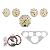 DIRECT FIT DASH KIT, CHEVY TRUCK 55-59, MPH/FUEL/OILP/WTMP/BAT, AB (7036-AB)