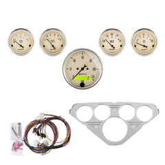 AutoMeter Direct Fit Dash Kit, Chevy Truck 55-59, MPH/Fuel/Oilp/Wtmp/Bat, AB (7036-AB)