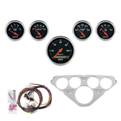 AutoMeter Direct Fit Dash Kit, Chevy Truck 55-59, MPH/Fuel/Oilp/Wtmp/Bat, DB (7036-DB)