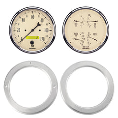 AutoMeter 2 Gauge Direct Fit Dash Kit, Chevy Truck 54-55, 2 Gauge, Antique Beige