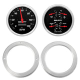 2 GAUGE DIRECT FIT DASH KIT, CHEVY TRUCK 54-55, 2 GAUGE,  DESIGNER BLACK