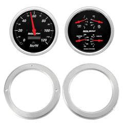 AutoMeter 2 Gauge Direct Fit Dash Kit, Chevy Truck 54-55, 2 Gauge, Designer Black