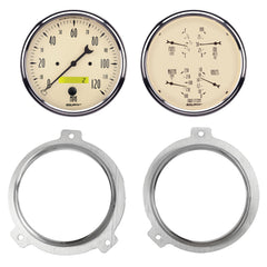 AutoMeter 2 Gauge Direct Fit Dash Kit, Chevy Car 51-52, 2 Gauge, Antique Beige