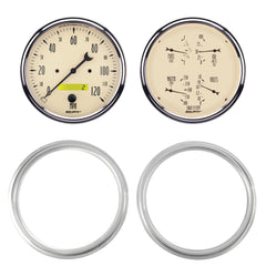 AutoMeter 2 Gauge Direct Fit Dash Kit, Chevy Truck 47-53, 2 Gauge, Antique Beige