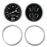 2 GAUGE DIRECT FIT DASH KIT, CHEVY TRUCK 47-53, 2 GAUGE,  OLD TYME BLACK
