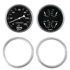 AutoMeter 2 Gauge Direct Fit Dash Kit, Chevy Truck 47-53, 2 Gauge, Old Tyme Black