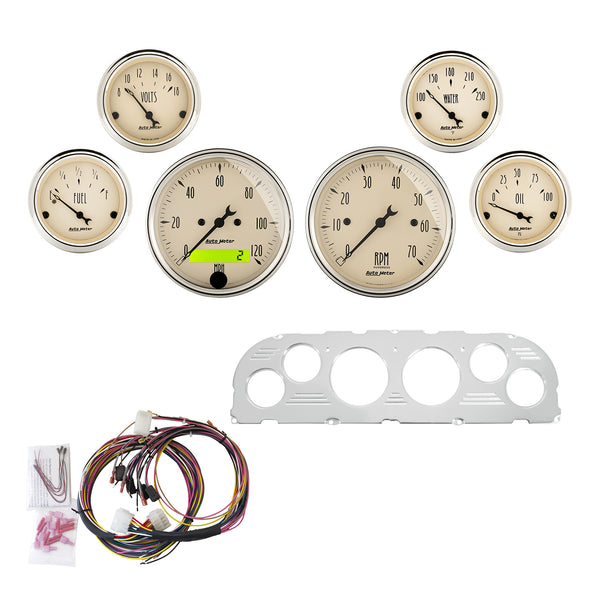 AutoMeter Direct Fit Dash Kit, Chevy Truck 60-63, Tach/MPH/Fuel/Oilp/Wtmp/Volt, AB