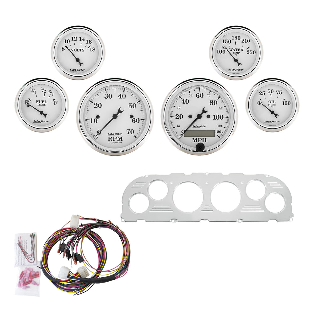 AutoMeter Direct Fit Dash Kit, Chevy Truck 60-63, Tach/MPH/Fuel/Oilp/Wtmp/Volt, Otw