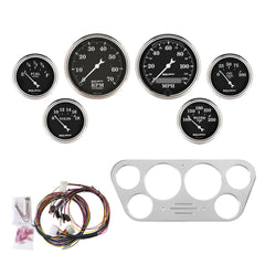 AutoMeter Direct Fit Dash Kit, Ford Truck 53-55, Tach/MPH/Fuel/Oilp/Wtmp/Volt, Otb