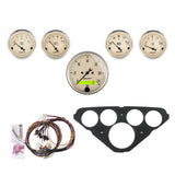 DIRECT FIT DASH KIT, CHEVY TRUCK 55-59, MPH/FUEL/OILP/WTMP/BAT, AB (7049-AB)