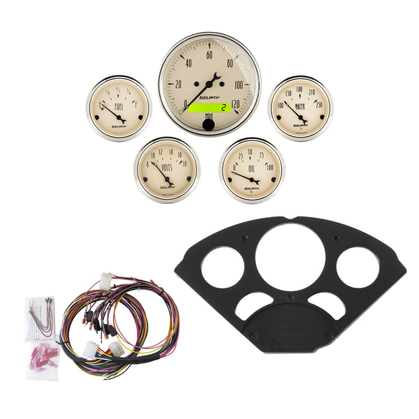 AutoMeter Direct Fit Dash Kit, Chevy 55-56, MPH/Fuel/Oilp/Wtmp/Bat, AB