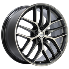 BBS Roue CC-R 20x10.5 5x114.3 ET25 à protège-jante poli - graphite satiné taillé au diamant - PFS 82mm requis
