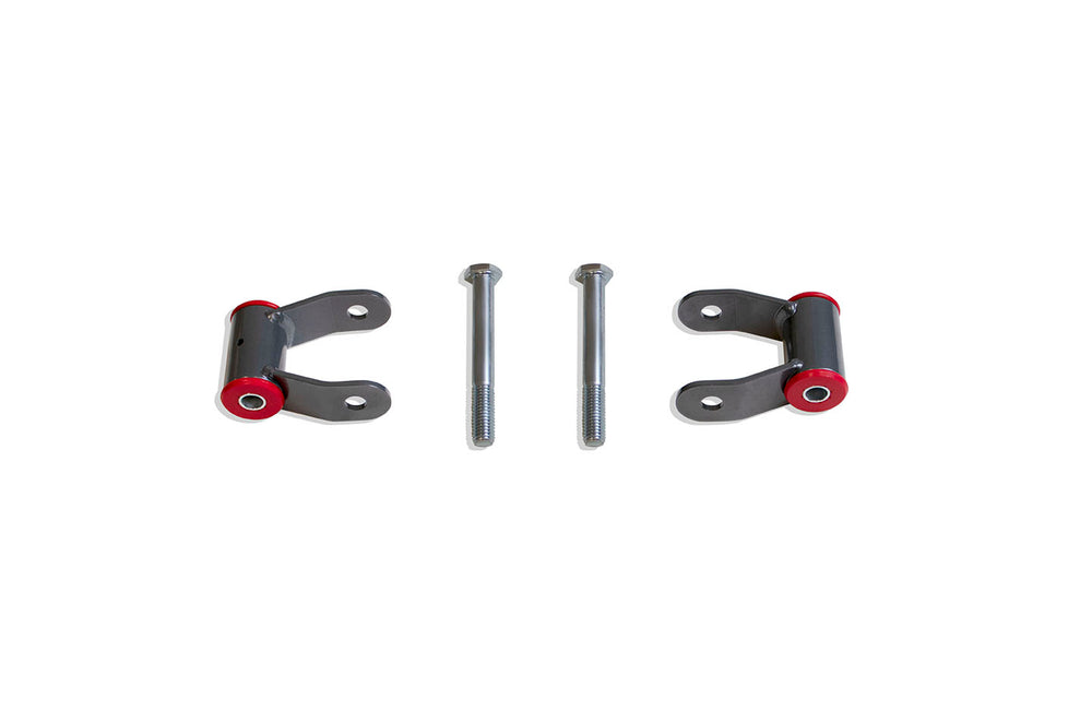 Maxtrac Suspension 1999-2018 Silv/Sierra 1500/2001-2010 25/3500 HD/1994-2001 RAM 1500 2WD Rear Steel 1" Lift Shackles (Pair)