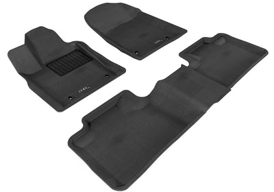 3D MAXpider KAGU Floor Mat Full Set - Black — 13-22 Jeep Grand Cherokee (WK) (2 Posts in Passenger Side) (L1JP00501509)