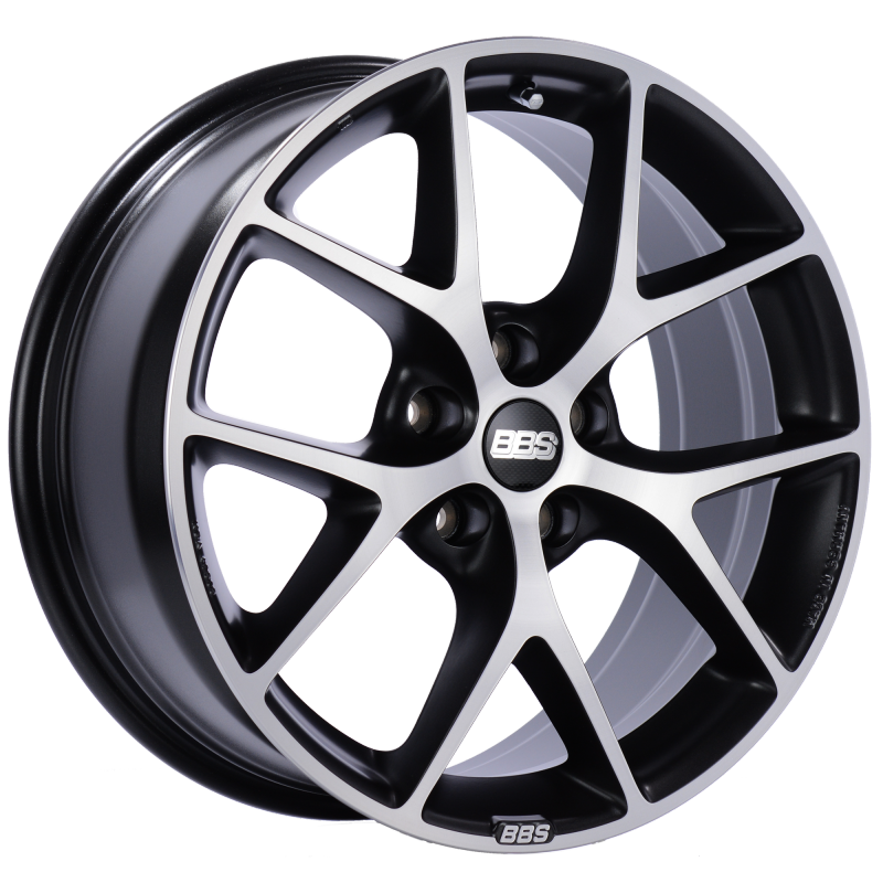BBS Roue SR 18x8 5x114.3 ET40 - noir satiné, face taillée au diamant - PFS/agrafe 82mm requis