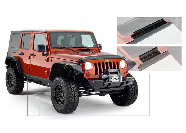 Bushwacker 0718 Wrangler 4DR Trail Armor Rocker PANEL/DOOR SILL Plates