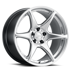 Kansei K11H Tandem 15x8in / 4x114.3 BP / 0mm Offset / 73.1mm  Bore - Hyper Silver Machined Lip