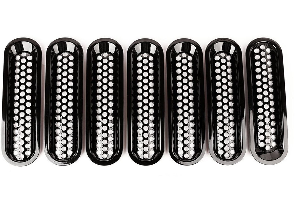 Rugged Ridge Perforated Mesh Grille Insert Kit — 2007-2018 Jeep Wrangler JK (11306.31)