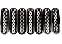 Rugged Ridge Perforated Mesh Grille Insert Kit — 2007-2018 Jeep Wrangler JK (11306.31)