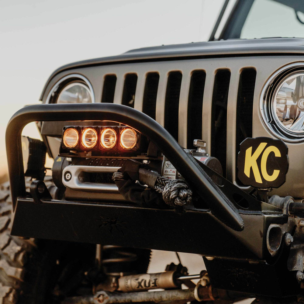 KC HiLiTES Winch Fairlead Light Mount — Black Powdercoat (73440)