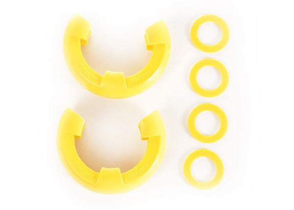 Rugged Ridge Ensemble d'isolateurs d'anneau en D 3/4 po - jaune (paire)