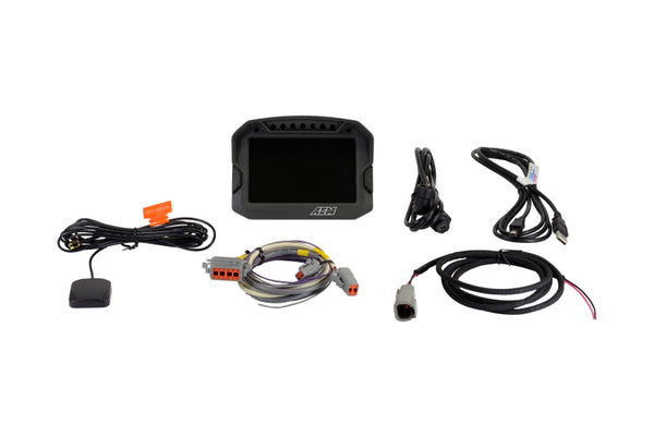 AEM Afficheur de tableau de bord numérique à enregistrement CD-5LG en carbone avec GPS interne 10Hz et antenne