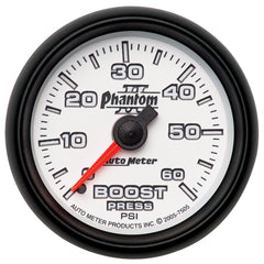 AutoMeter 2-1/16" Boost, 0-60 PSI, Phantom II