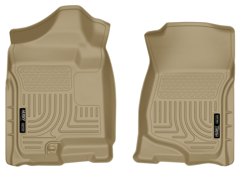 Husky Liners Front Floor Liners — 2007-2014 Cadillac Escalade ESV, Tan