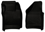 Husky Liner 2008-2010 F250/F350/F450 without Man 4X4 Transfer Weatherbeater Front Floor Liners Black