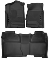 Husky Liner 2014-2019 Silverado/Sierra 1500/2500/3500 Front And Rear Floor Liners Black