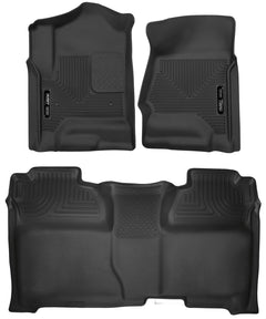 Husky Liners Front Floor Liners — 2014-2018 Chevrolet Silverado 1500, Black (HSL53908)