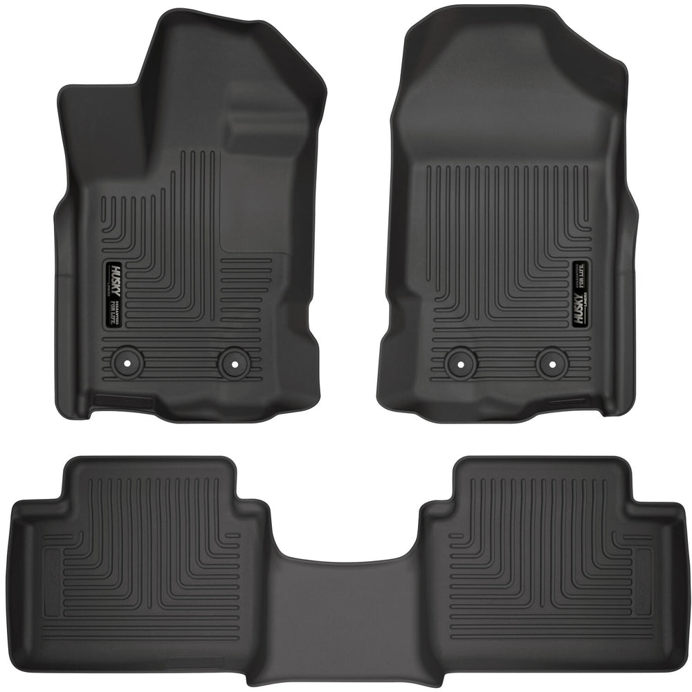 Husky Liners WeatherBeater Front Floor Liner — 2019-2023 Ford Ranger, Black