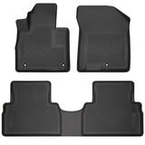 Husky Liner 2019-2020 Santa Fe Front & 2Nd Row Weatherbeater Floor Liner Black