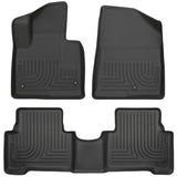 Husky Liner 2013-2018 Santa Fe Sport Front & 2Nd Row Weatherbeater Liner Black