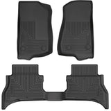 Husky Liner 2021-2024 Wrangler (Jl) 4Xe Only Weatherebeater Fr & 2Nd Row Floor Liner Black
