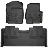 Husky Liner 2017-2023 F250/F350/F450 Super Duty Supercab Front & 2Nd Seat Floor Liners Weatherbe