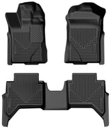Husky Liner 2424 Ranger Supercrew Wb Fr & 2Nd Seat Floor Liner Black 3 Pc Set