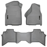 Husky Liner 2002-2008 Ram 1500 Quad/2003-2009 Ram 2500/3500 Quad Cab Weatherbeaters Front & 2Nd Seat Floor Liners Grey