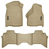Husky Liner 2002-2008 Ram 1500 Quad/2003-2009 Ram 2500/3500 Quad Cab Weatherbeaters Front & 2Nd Seat Floor Liners Tan