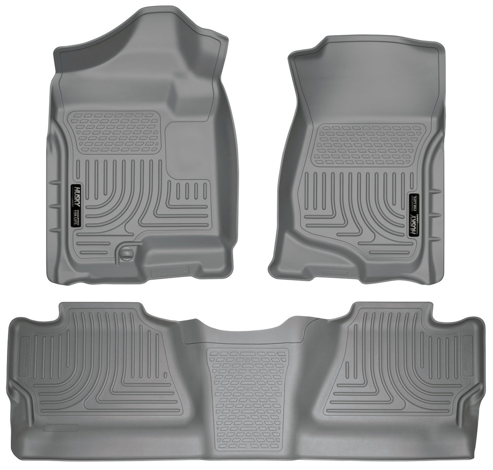 Husky Liners Front Floor Liner — 2007-2013 Chevrolet Silverado 1500, Grey