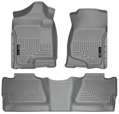 Husky Liners Front Floor Liner — 2007-2013 Chevrolet Silverado 1500, Grey