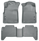 Husky Liner 2005-2015 Tacoma Crew Cab Weatherbeater Front & 2Nd Seat Floor Liners Grey