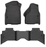 Husky Liner 2009-2023 Ram 1500 Quad Cab Front & 2Nd Seat Weatherbeater Floor Liners Black
